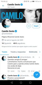 Fallece de manera repentina el cantante Camilo Sesto