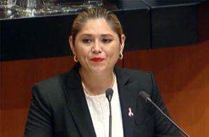 La senadora priista Verónica Camino Farjat aplaude la imposición ilegal contra la  Comisión Nacional de los Derechos Humanos