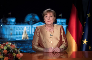 Gran homenaje para la canciller alemana Angela Merkel