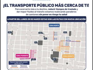 Cambios en los paraderos de autobuses a partir del lunes 29