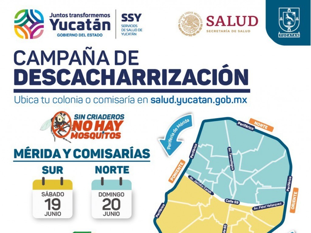 Inicia este fin de semana campaña de descacharrización en Mérida