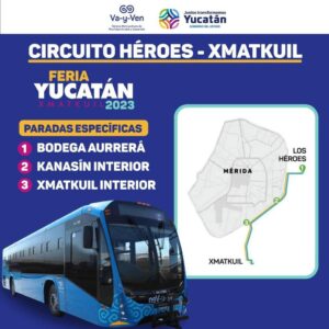 A partir de mañana, rutas Va y Ven iniciarán operaciones hacia la Feria de Xmatkuil