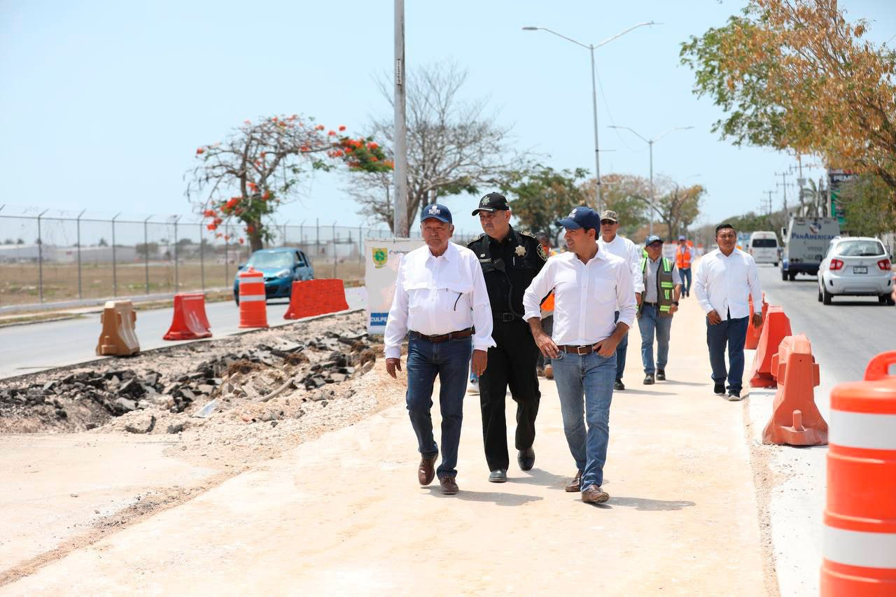 Vila Dosal supervisó las obras de construcción del corredor Mérida-Centro-Umán donde transitará el Ie-Tram