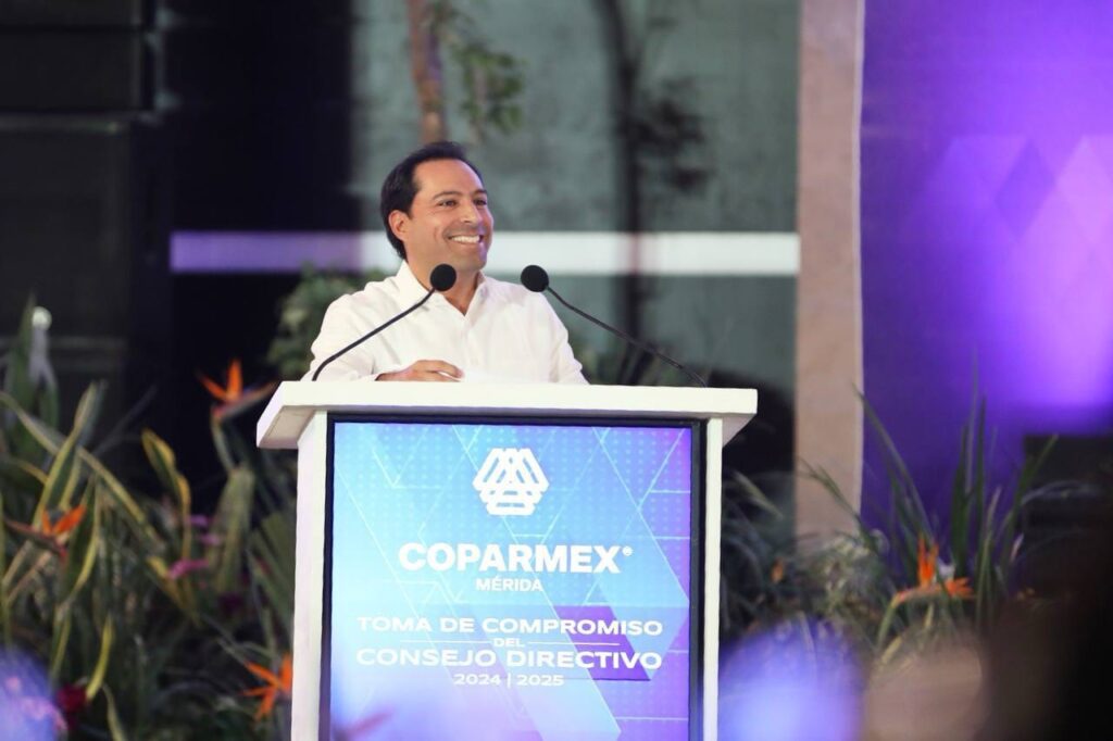 Encabeza el Gobernador Mauricio Vila Dosal la toma de compromiso del nuevo Consejo directivo de la Coparmex de Mérida
