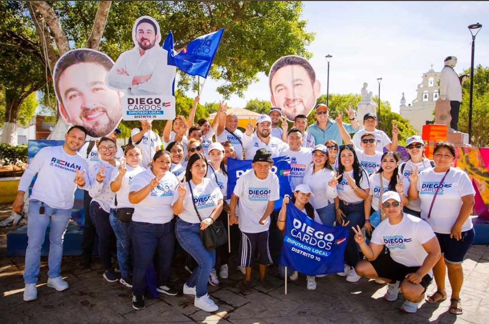 Diego Cardós inicia en Kanasín, con alegría y gran aceptación, la campaña para diputado local