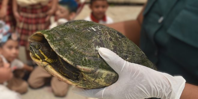 Eco visitas escolares de la Policía Ecológica de Progresollegan a la primaria “Ismael García”