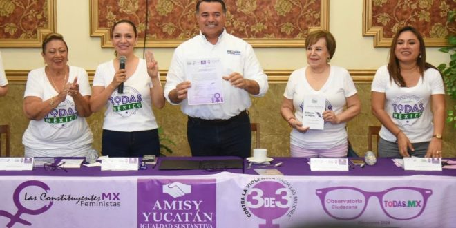 Anuncia Renán Barrera y Cecilia Patrón la creación de la Universidad para las Mujeres
