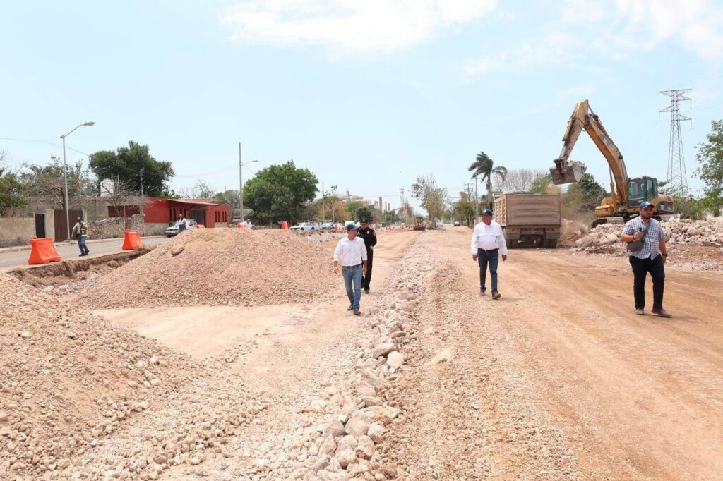 Supervisan la construcción del corredor Mérida-Centro-Umán donde transitará el Ie-Tram