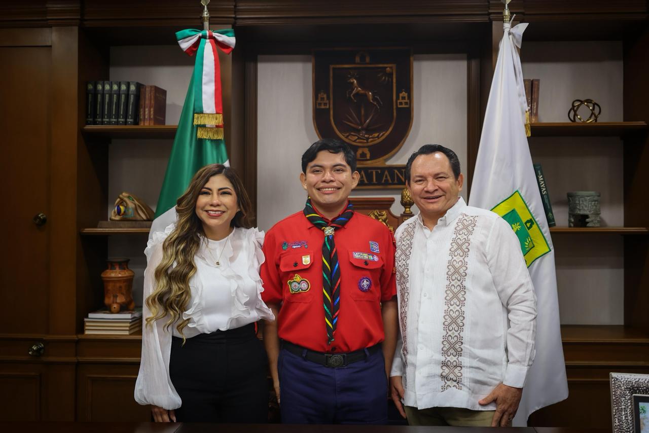 Joven scout asume como Gobernador por un Día en Yucatán
