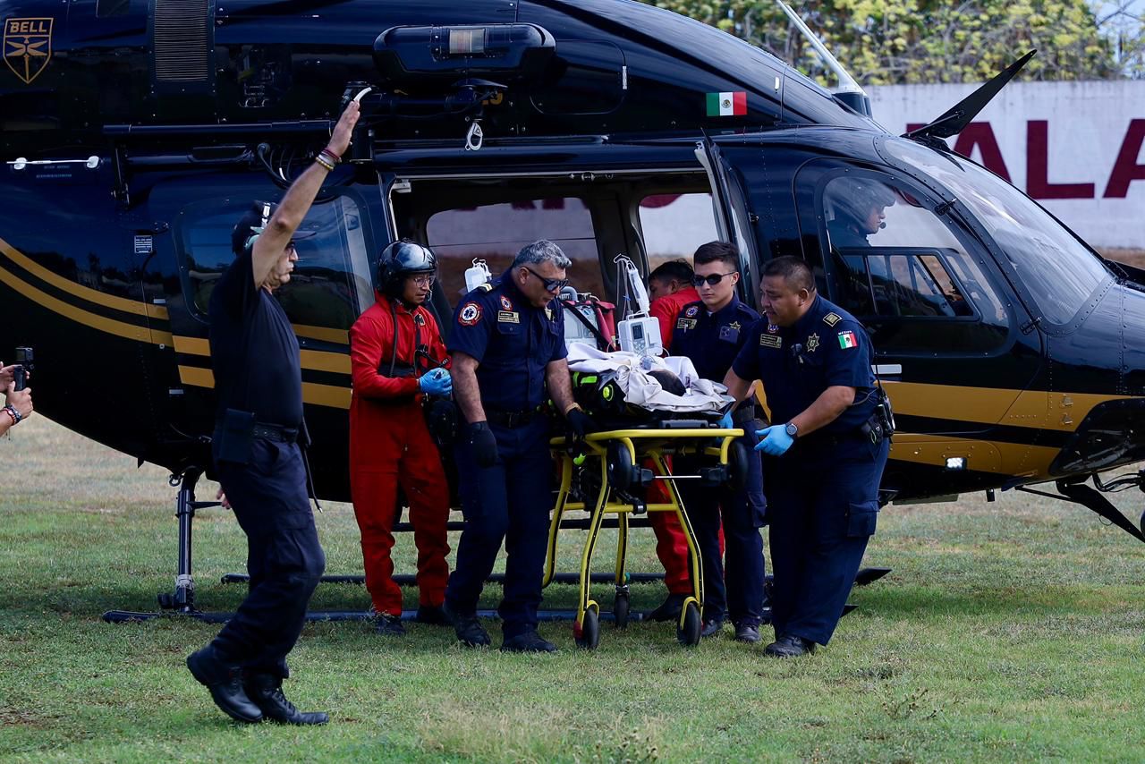 Traslado aéreo de paciente lesionada por atropellamiento en carretera