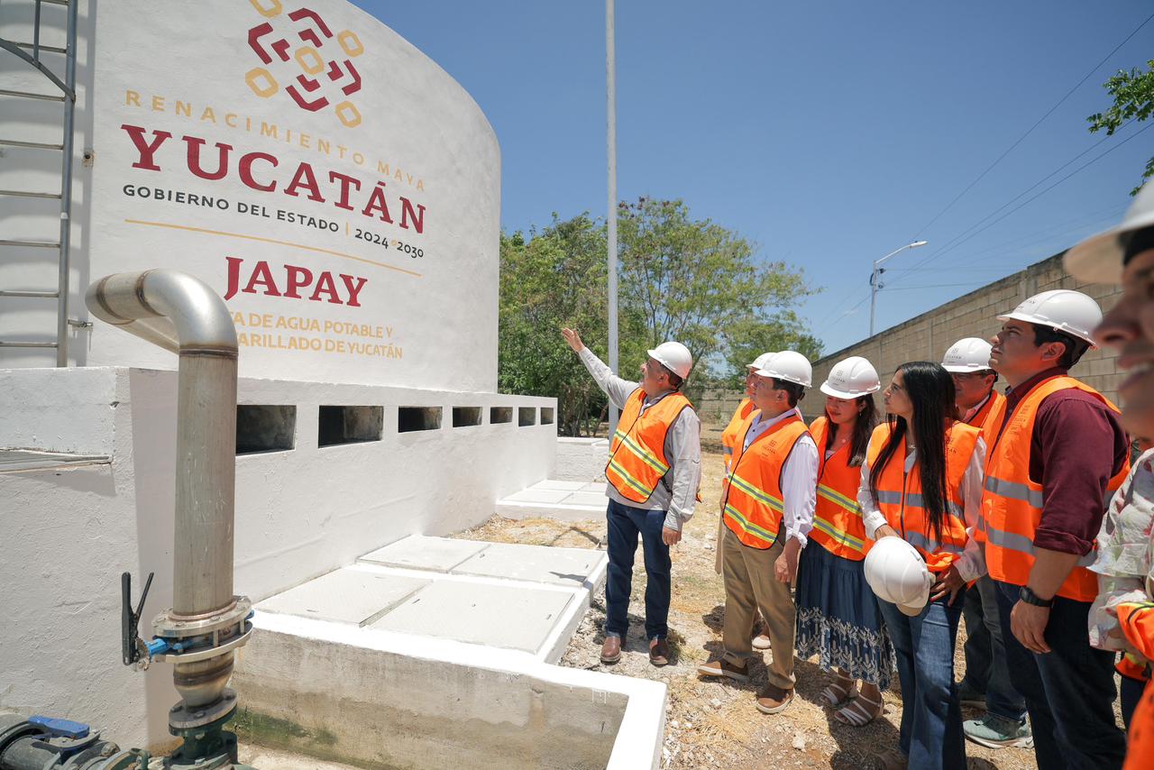 Supervisa Gobernador Joaquín Díaz Mena rehabilitación de planta de tratamiento en Santa Cruz Palomeque