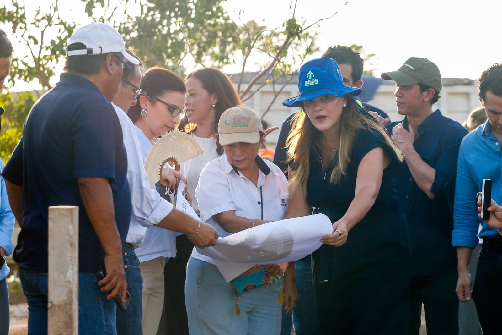 Cecilia Patrón supervisa avance del nuevo corredor verde de Mérida en Ciudad Caucel