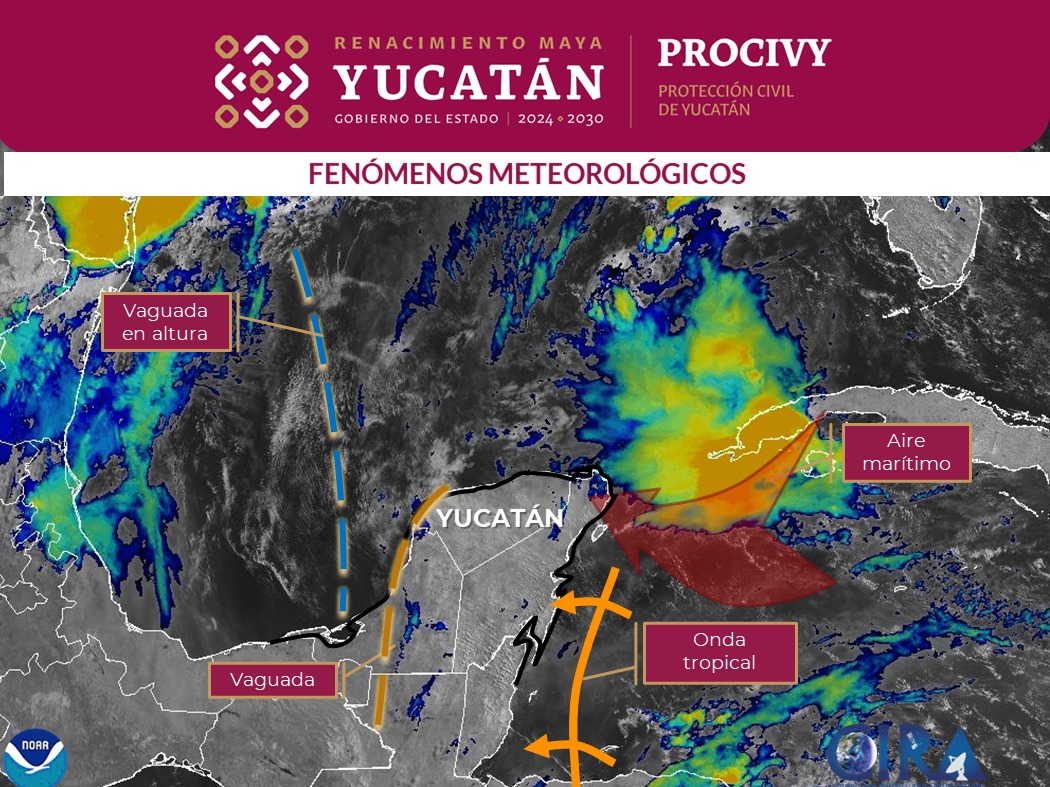Continuará potencial de lluvias fuertes a intensas en Yucatán