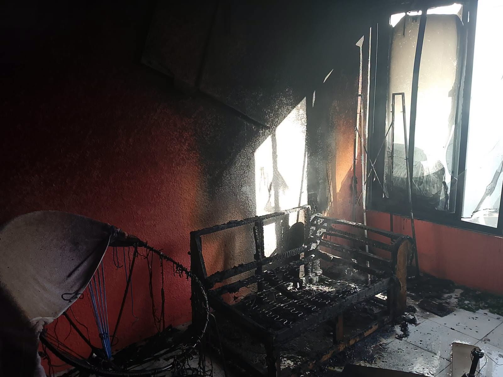 Atiende SSP incendio en vivienda de la colonia Obrera