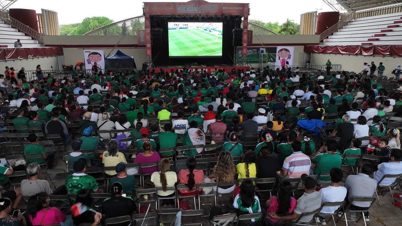 Saldo blanco y convivencia familiar durante el inicio de Zona Fan Yucatán del Mundial FIFA 2026
